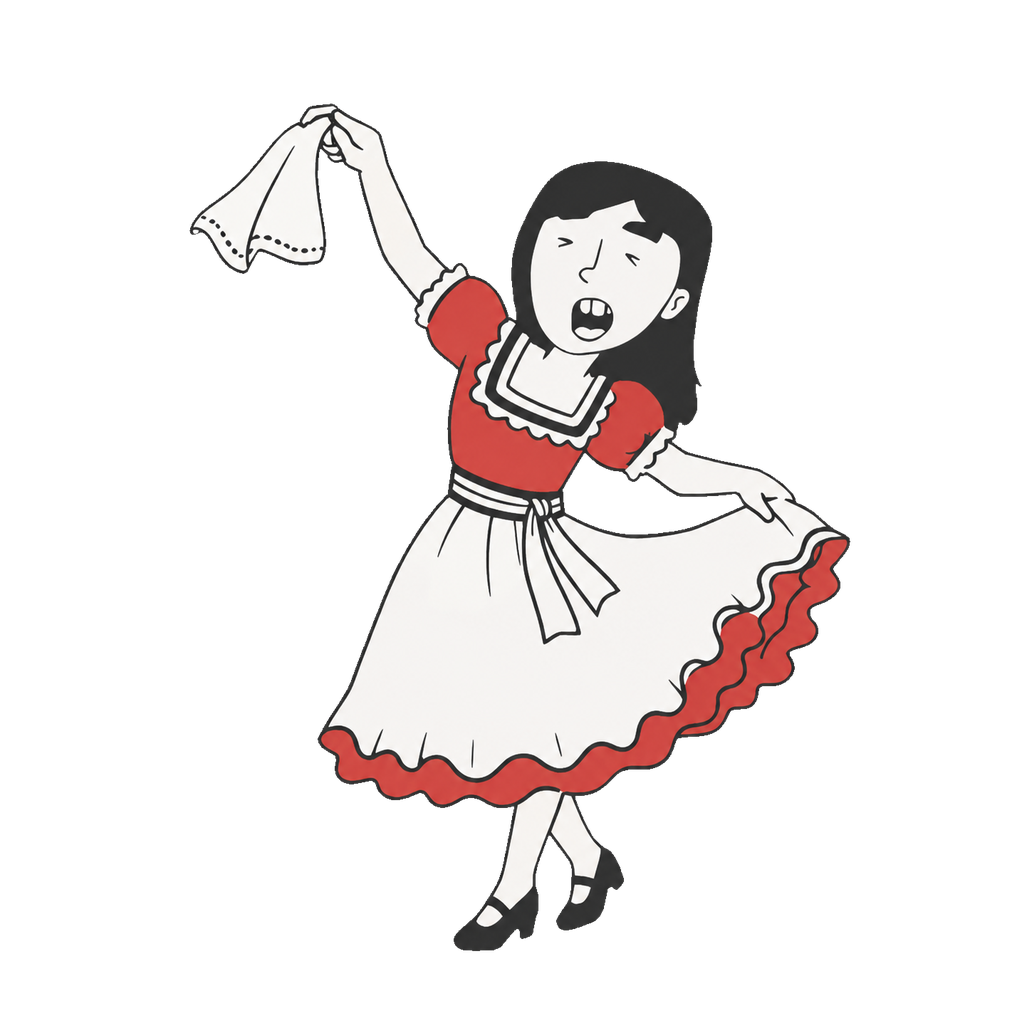 Marti bailando cueca