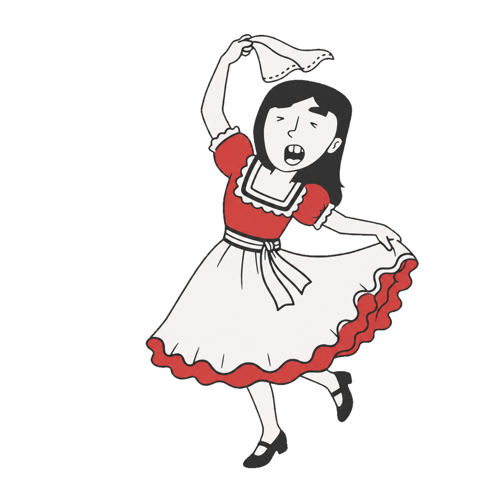 Marti bailando cueca