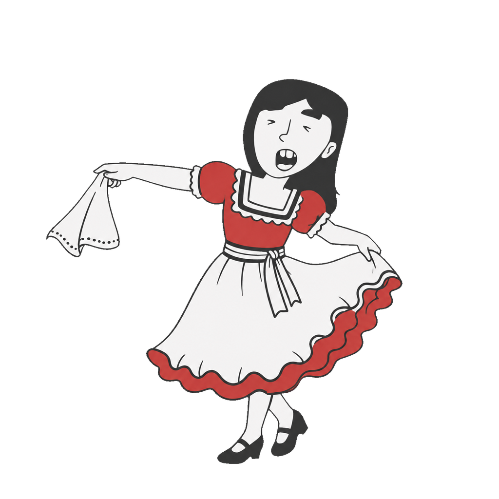 Marti bailando cueca