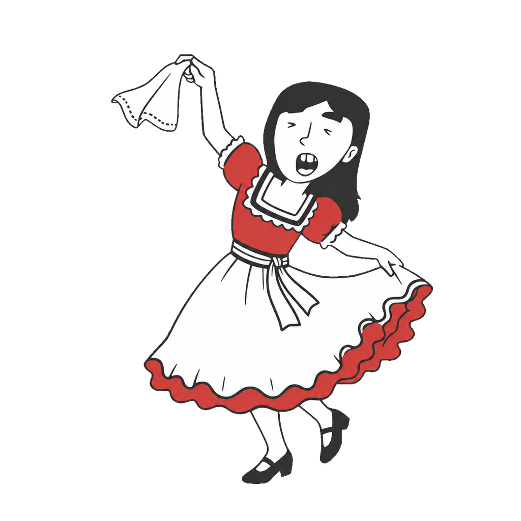 Marti bailando cueca